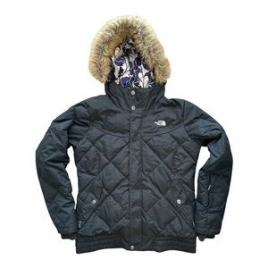 The North Face Down Winter Coat Jacket Bomber Ski Snow Large Black